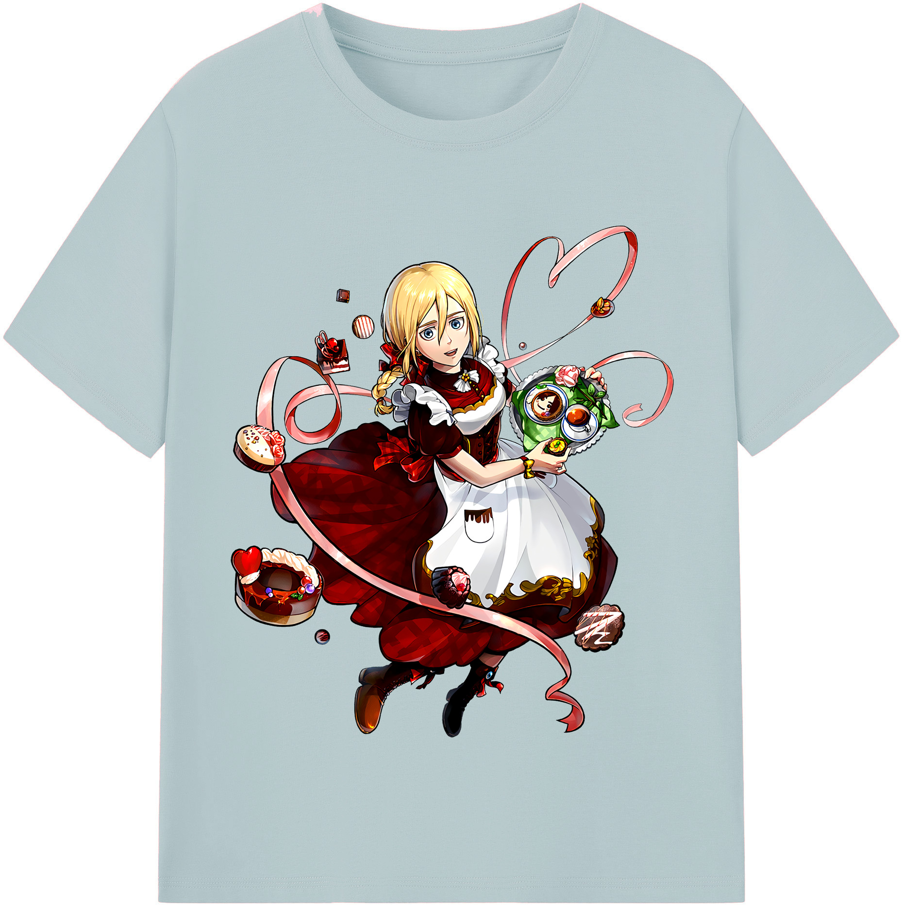 （画像用） 進撃の巨人 クリスタ·レンズ Attack on Titan Christa Lenz 綿100％半袖Tシャツ（フロントプリント）